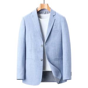 BROWON 용수철 브랜드 젊은 남성 블레이저 재킷, 단색 블레이저, 남성 캐주얼 사무복, 정장 및 블레이저, 신제품