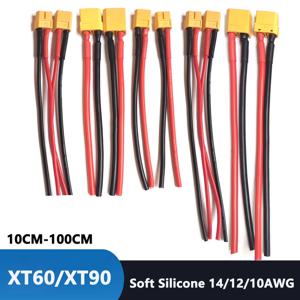 XT60 XT90 암/수 플러그 배터리 병렬 커넥터(RC Lipo 배터리 모터용 실리콘 유연한 Wire14AWG /12AWG/10AWG 포함)