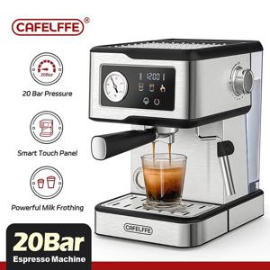 Cafelffe 에스프레소 머신, 카푸치노 메이커, 우유 거품기 스팀 지팡이, 커피 메이커, 반자동 카페테라 선물, 20Bar