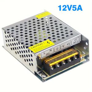 전원 공급 장치 12V 5A AC/DC 전압 변환기 LED 조절 스위치 CCTV용 범용 조절 스위치 전원 공급 장치
