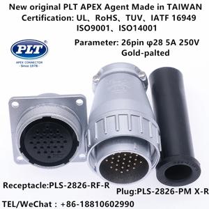 PLS-2826-RF-R PLS-2826-PM X-R APEX 26핀 수 플러그 암 소켓 Φ28 원형 항공 와이어 커넥터 Made in TAIWAN RoHS UL TUV