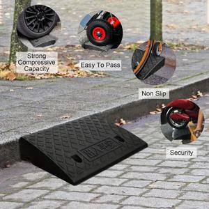 1pc Curb Ramp 50x27x9cm 휴대용 Curb Ramp 헤비 듀티 임계값 램프 Curb Ramp 문 장애물 휠체어 자전거에 적합