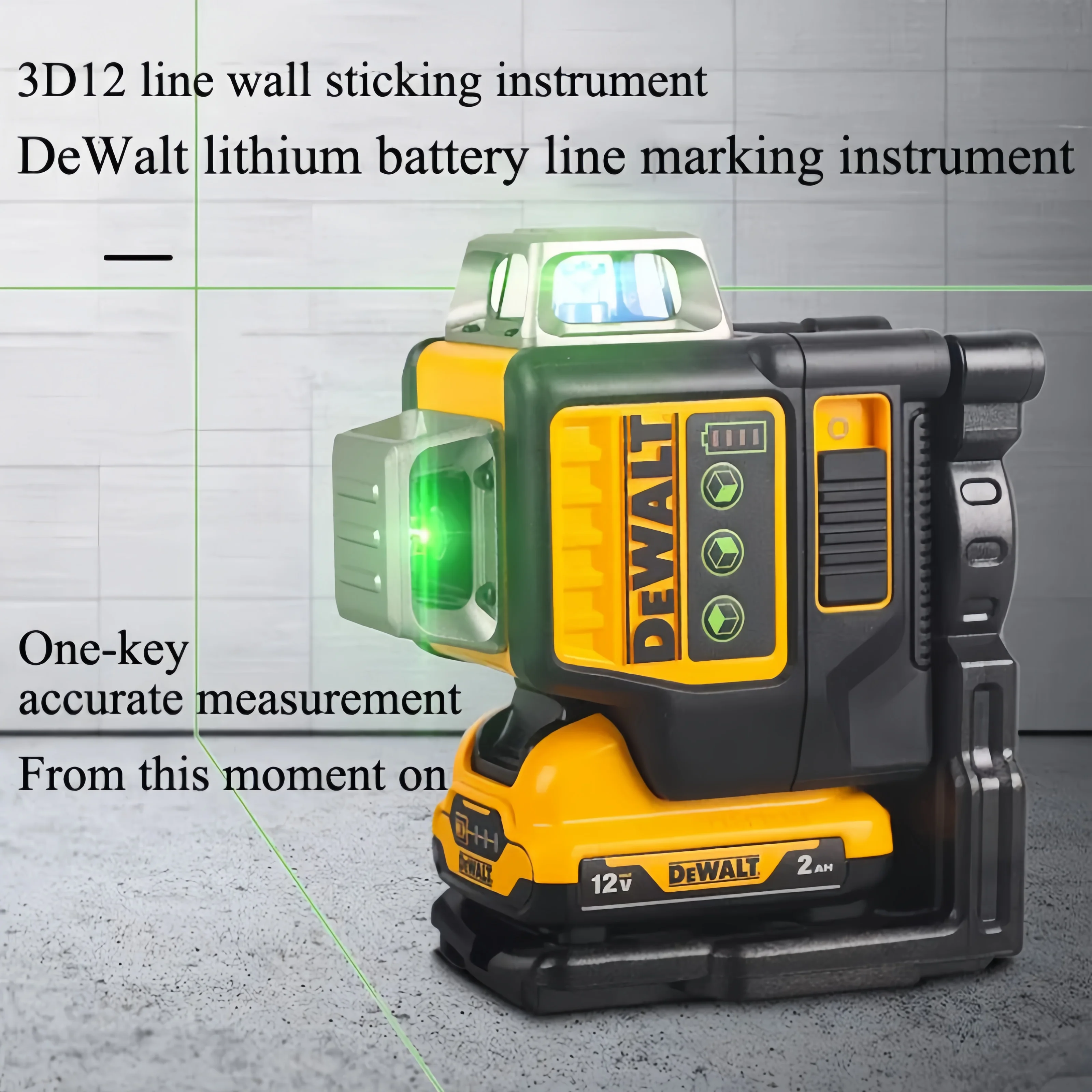 DEWALT DW089LG 12 라인 3면*360 레이저 레이저 레벨 도구 레이저 레벨링 도구 레이저 포인트 레이저 레벨링 도구