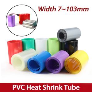 1M PVC 다채로운 폭 7~103mm 열 수축 튜브 18650 Lipo 배터리 팩 절연 필름 랩 리튬 케이스 보호 케이블 슬리브