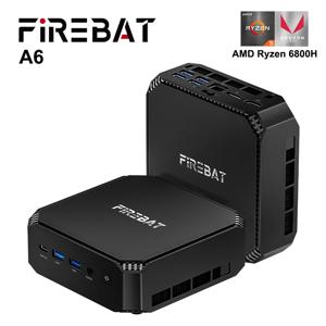 FIREBAT A6 MiniPC AMD R7 6800H 듀얼 밴드 WiFi6 BT5.2 16GB 512GB Windows 11 데스크탑 게임용 컴퓨터 미니 PC