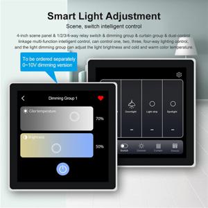 새로운 투야 T3E Pro 스마트 제어 패널 스위치 터치 스크린 패널 스위치 지그비 지능형 홈 벽 푸시 라이트 스위치 블랙