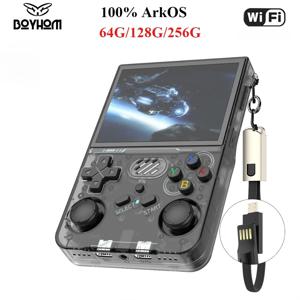 100% ArKOS R36XX 레트로 휴대용 게임 콘솔 Linux 시스템 3.5인치 IPS 화면 64/128GB/256GB 게임 플레이어 R36S 업데이트 버전