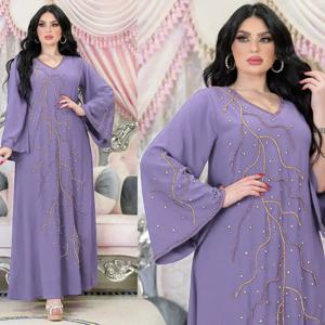 Caftan Eid 우아한 무슬림 여성 드레스, 라마단 파티, 두바이 아바야, 터키 이슬람 롱 이브닝 드레스, Musulmane 우아한 드레스
