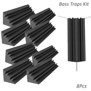 8Pcs 12x12x48cm 어쿠스틱 잔향 보드 긴베이스 트랩 벽 코너 사운드 처리 스폰지 스튜디오 어쿠스틱 폼 고밀도