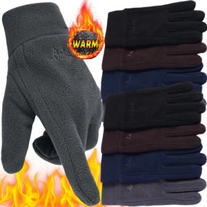 남성 여성을위한 두꺼운 양털 장갑 겨울 따뜻한 열 전체 손가락 장갑 Outddor Windproof Running Skiing Cycling Mittens