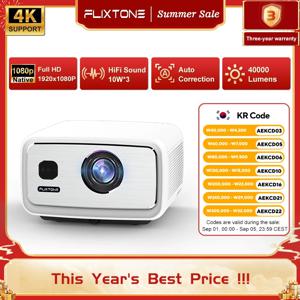 영화용 FlixTone D9W Ultra 3000 ANSI 풀 HD 1080P 프로젝터 야외 비디오용 Android WiFi 6 홈 시어터 빔 프로젝터