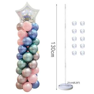 1PC 130cm 명확한 풍선 열 스탠드 졸업 장식을위한 아치 풍선 홀더 웨딩 생일 베이비 샤워 파티 용품