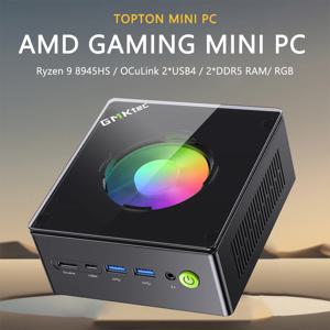 GMKtec 게이밍 미니 PC K11 AMD Ryzen 9 8945HS 8845HS 6850H 64GB DDR5 RAM 1TB SSD, 데스크탑 컴퓨터 듀얼 NIC 2.5G, HDMI 2.1, USB4