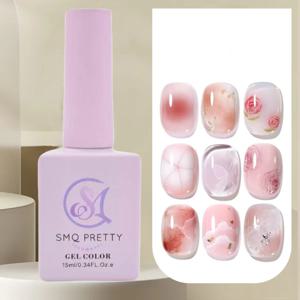 15ml 네일 블루밍 젤, 꽃 퍼짐 효과 기능성 젤, 네일 아트 디자인에 적용하기 쉬운 홈 살롱 매니큐어 페디큐어
