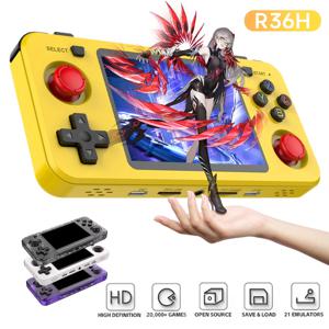 R36H 레트로 핸드 헬드 콘솔 Arkos 시스템 오픈 소스 20000+ 클래식 게임 3.5 인치 IPS 스크린 휴대용 비디오 플레이어 Consola