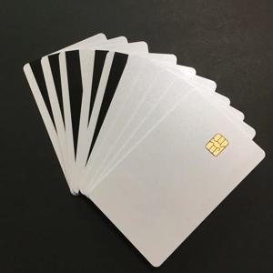 작은 HiCO Magstripe 펄 화이트 샤인 스마트 카드 PVC 카드가 포함된 20개 SLE4442