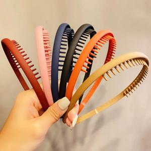 여자 간단한 다채로운 매트 이빨 Hairbands 깨진 머리 마무리 머리띠 야외 헤어 후프 모자를 쓰고 있죠 패션 헤어 액세서리