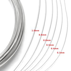 10m/롤 Diy 구슬 와이어 목걸이 팔찌 귀걸이 Jewlery에 대한 스테인레스 스틸 솔리드 와이어 녹 없음 도매 만들기