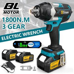 1800N.M 토크 브러시리스 전기 임팩트 렌치 무선 전기 렌치 Makita 18V 배터리 핀 스크루 드라이버 도구 용 1/2 인치