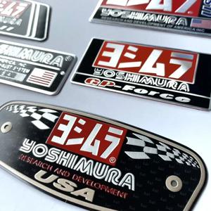 오토바이 배기 팁 파이프 스티커 CF 모토 알루미늄 3D 내열 데칼 for Yoshimura Two Brother Arrow Modified Parts
