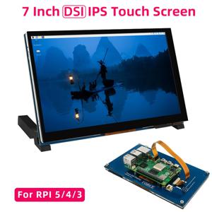 라즈베리 파이 5 4B 3B + 3B IPS 디스플레이 용 7 인치 DSI 터치 스크린 RPI 5 Pi5 용 표준 모니터가있는 800*480 LCD MIPI CSI 케이블