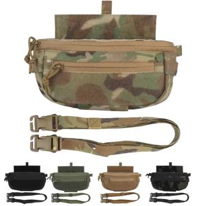 전술 행거 파우치 컴팩트 복부 Dangler 팩 퀵 릴리스 숄더 백은 사냥 조끼 플레이트 캐리어 Airsoft를 통합합니다.