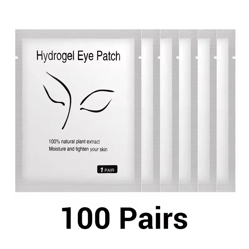 100 쌍 눈 패치 속눈썹 아래 속눈썹 확장 가짜 속눈썹 스티커 속눈썹 확장 용품 눈꺼풀 건물을위한 패치