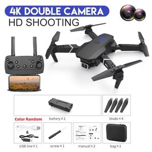 2025 새로운 E88 Pro WIFI FPV 드론 - 4K/1080P 듀얼 카메라, 광각 HD, 고도 보유, 접이식 쿼드콥터, RC 헬리콥터 장난감 선물