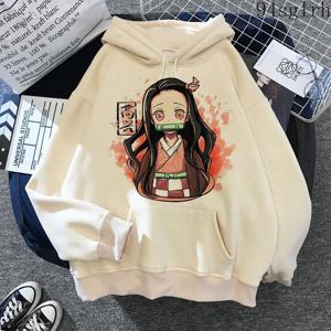 귀여운 네즈코 애니메이션 프린트 후드티, 악마 슬레이어 만화 스웻셔츠, 탄지로 키메츠 노 야이바 후드티, 하라주쿠 스트리트웨어 의류
