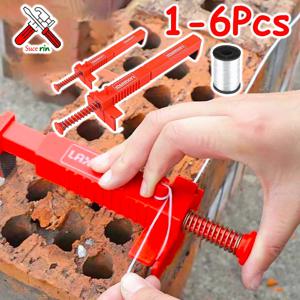 1-6pcs Bricklaying 와이어 서랍 벽돌 라이너 벽 빌딩 와이어 프레임 벽돌 라이너 러너 엔지니어링 건설 도구