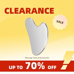 클리어런스_괄사판 하트 모양 스테인리스 스틸 근육 마사지 조직 요법 스크래핑 플레이트 혈액 순환 촉진 바디