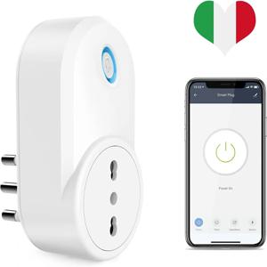 Tuya 스마트 소켓 이탈리아 16A/20A Wifi 스마트 플러그 전력 모니터링 tuya smartlife APP 원격 제어 Google Assistant Alexa
