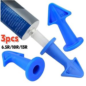 3Pcs 플라스틱 실리콘 팁 접착제 스크레이퍼 세트, 멀티 앵글 스크레이퍼는 Windows, 문 및 코너 용 조인트 잔류 물 홈 코킹을 제거합니다.
