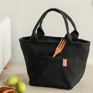 1pc 절연 점심 가방 대용량 다목적 캔버스 점심 가방 지퍼 재사용 가능한 휴대용 스토리지 토트 학교 피크닉