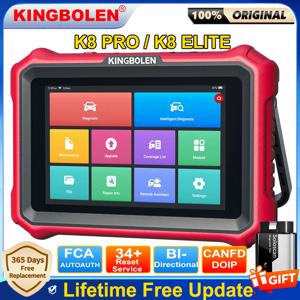킹볼렌 K8 엘리트/K8Pro 풀 시스템 진단 도구 ECU 코딩 CANFD FCA OBD2 스캐너 34+ 서비스 평생 무료 업데이트