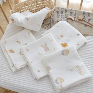 신생아 아기 Swaddle 담요 여름 대나무 면화 모슬린 Swaddle 부드러운 침구 얇은 담요 유모차 커버 받기