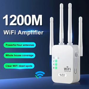 5G 2.4G 듀얼 밴드 300Mbps 1200Mbps WiFi 리피터 무선 익스텐더 WiFi 부스터 네트워크 증폭기 장거리 신호 WiFi 라우터