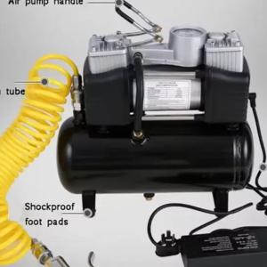 휴대용 다기능 12V 고압 전기 타이어 펌프 자동차 오일프리 무소음 에어 컴프레서 자동차 공기 주입기