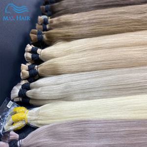 613 Striaght Human Hair No Weft 100% 버진 번들 하이라이트 오리지널 벌크 익스텐션 러시아 천연 처리되지 않은 금발 머리