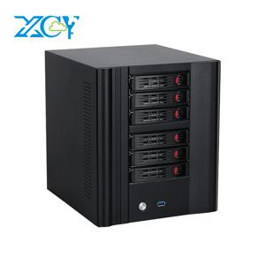 XCY NAS 미니 PC 4/6/8 베이 2.5/3.5인치 HDD 지원 Intel N150 DDR5 RAM M.2 NVMe SSD 10G 이더넷 Type-C Win11/10 Linux FreeNAS RAID 지원