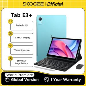두지 탭 E3+ 2 in 1 태블릿 PC 제미니 Ai 12인치 2K 디스플레이 안드로이드 15 32GB 램(8+24) 256GB 저장용량 8800mAh 배터리 Helio G100 태블릿PC