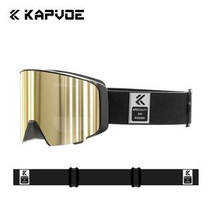 KAPVOE 스키 고글 스노우보드 마스크 남성용 보호 스노우 안경 마그네틱 흡착 안티포그 UV400 스키 여성용 고글 성인용