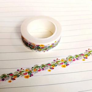 1X DIY 일본 종이 자연 꽃 Washi 테이프 종이 마스킹 테이프 접착 테이프 스티커 장식 문구 테이프 1.5cm * 10m
