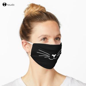 귀여운 고양이 얼굴 마스크 필터 포켓, 재사용 가능 세탁 가능