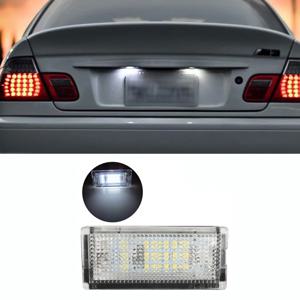 자동차 테일 라이트 LED 번호판 라이트 LED 캔버스 화이트 LED 전구, BMW 3 시리즈 E46 4D 4DR 1998-2002 자동차 액세서리, 2 개