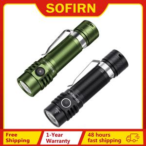 Sofirn SC18 1800lm EDC 손전등 USB C 충전식 SST40 LED 18650 토치 TIR 광학 렌즈 랜턴(전원 표시기 포함)
