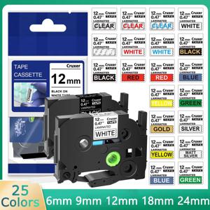 TZ-231 TZ-251 tz631 TZ-131 라벨 테이프 12mm Brother tze 호환 P-touch 라벨 메이커 H110 H200 용 적층 리본