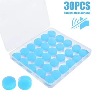 30Pcs 실리콘 귀 플러그 잠자는 수영을위한 재사용 가능한 귀마개 여행 작업 연구 소음 감소 유연한 귀 플러그