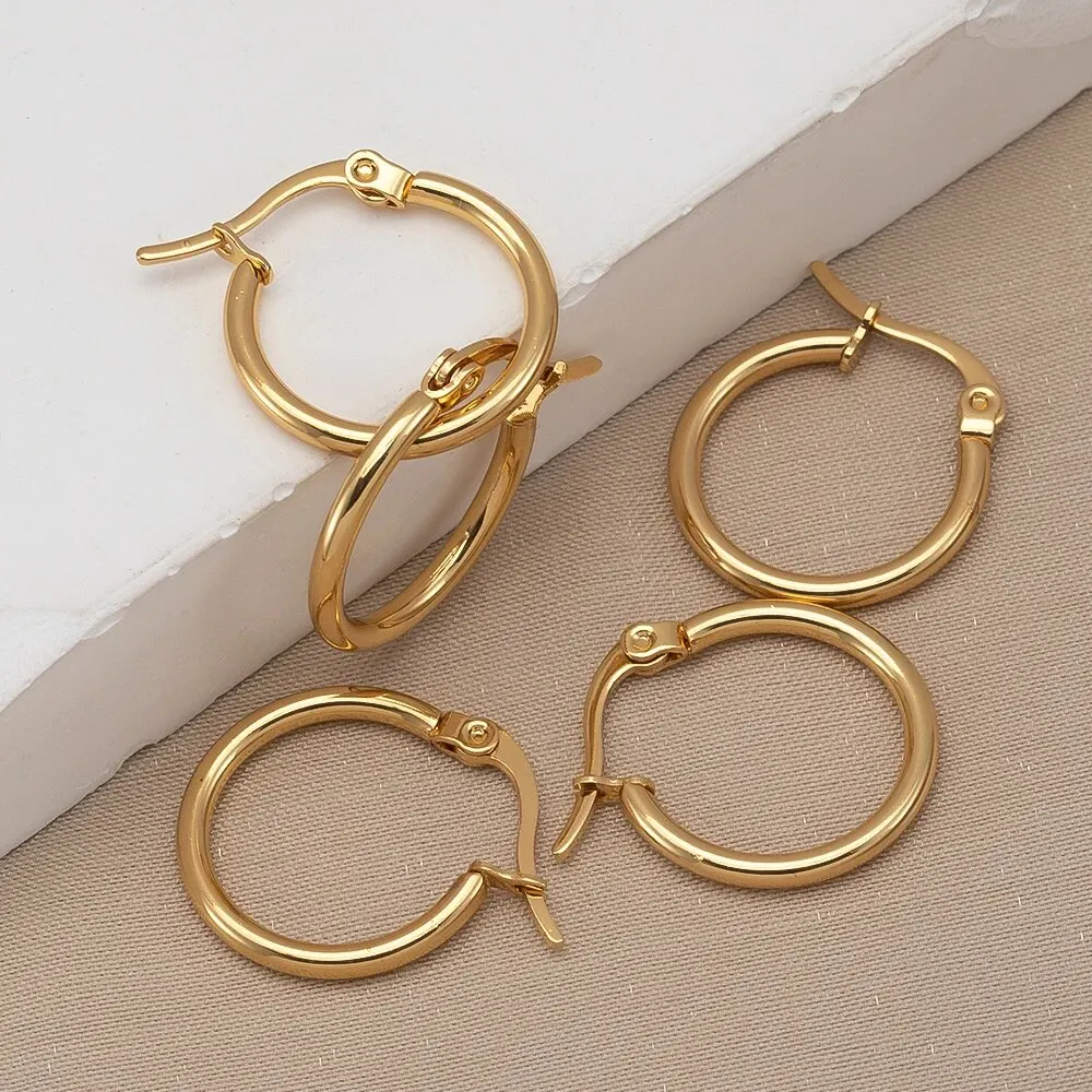 주얼리 제작용 스테인레스 스틸 귀걸이 오픈 이어 링, DIY 부품 액세서리, 10 개, 20mm