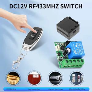 범용 무선 RF 433Mhz 원격 제어 스위치 차고 문 전자기 잠금 장치에 대 한 DC12V 1CH 10A 릴레이 수신기 송신기